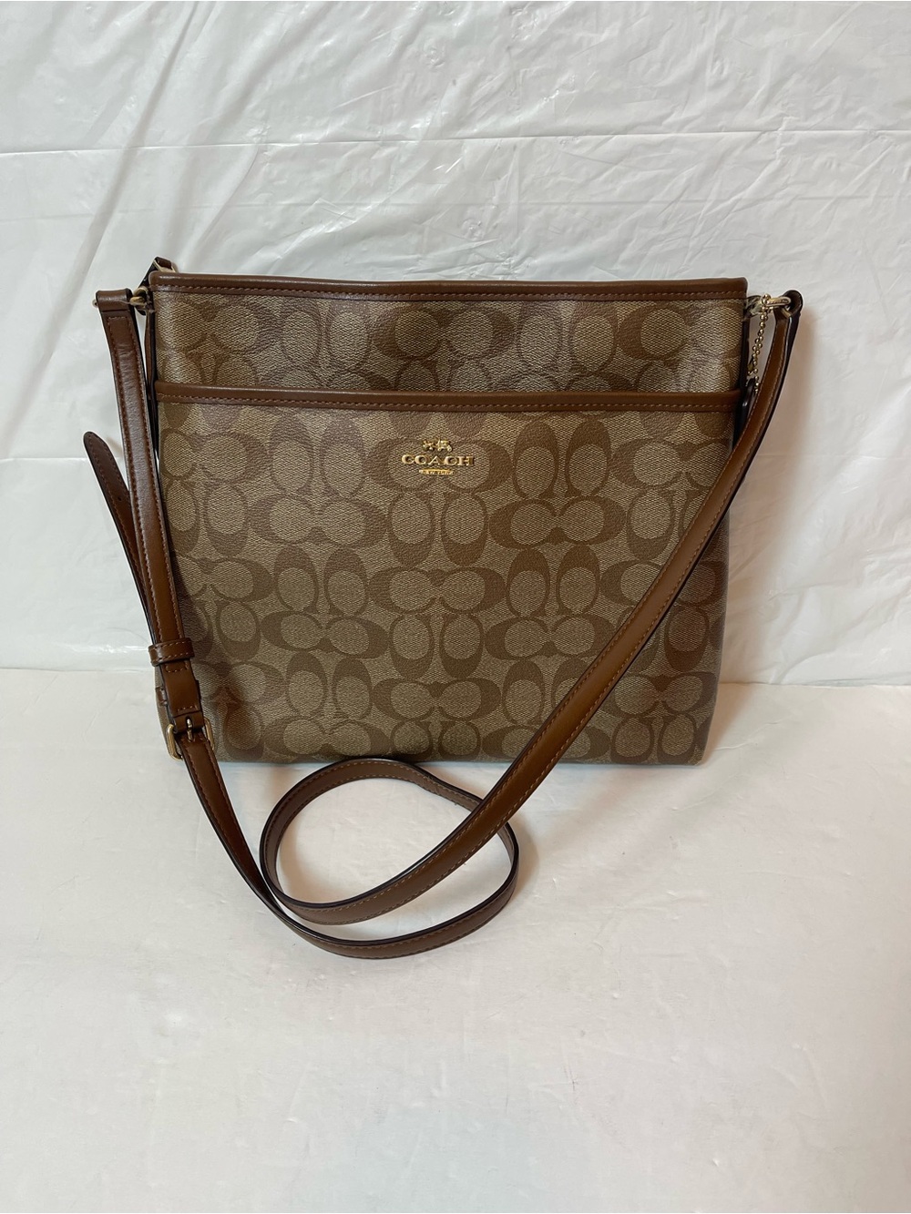 Coach Signature File Crossbody Bag F 58297